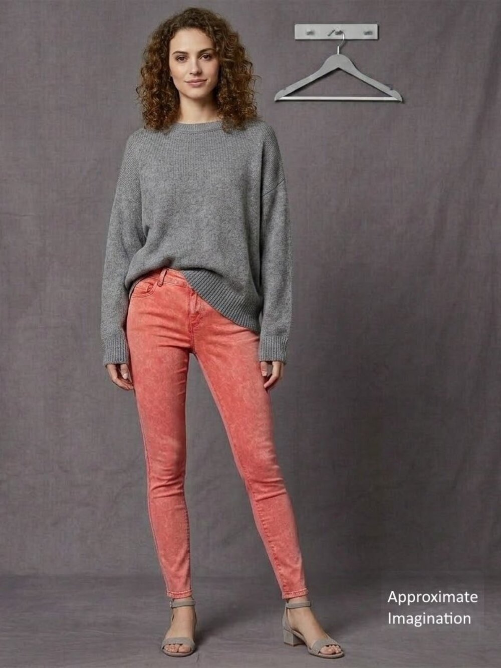 ONLY Pink Denim Stretchy Skinny Slim Cropped Jeans Jeggings - Size EU 32 M